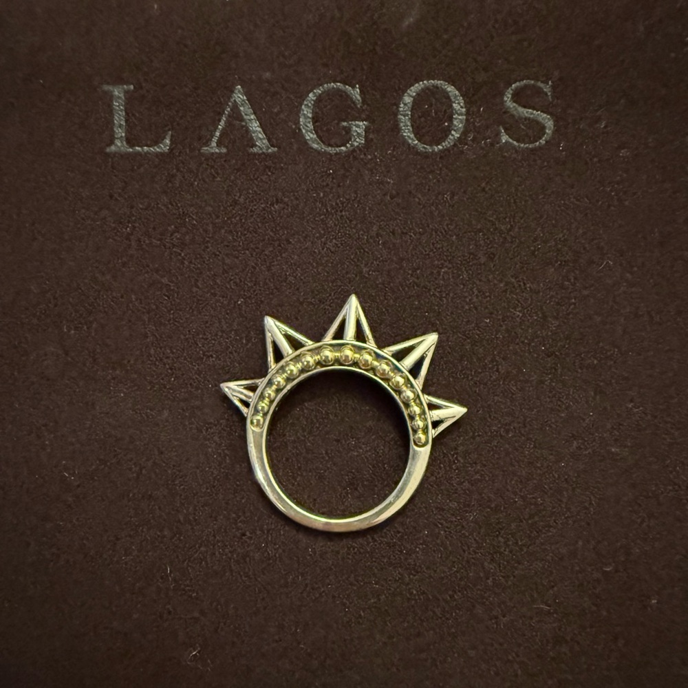 LAGOS Two-Tone Spike Ring